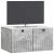 Dulap TV suspendat gri beton cu 2 uși, 59,5 x 41 x 30 cm