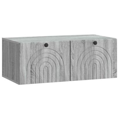 Dulap TV suspendat Sonoma gri, 78,5 x 41 x 30 cm, 2 uși