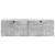 Dulap TV suspendat gri beton 99 x 41 x 30 cm, 2 uși, montaj pe perete