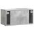 Dulap TV suspendat gri beton cu 2 usi, 59,5 x 31 x 30 cm