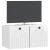 Dulap TV suspendat alb lucios din lemn prelucrat, 59,5 x 31 x 30 cm