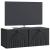 Dulap TV suspendat negru cu 2 uși, 78,5 x 31 x 30 cm