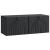 Dulap TV suspendat negru cu 2 uși, 78,5 x 31 x 30 cm