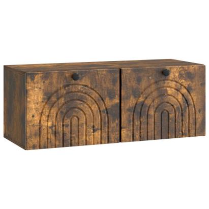 Oglindă TV montată pe perete Stejar fumuriu 78,5 x 31 x 30 cm GartenMobel Dekor
