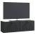 Dulap TV suspendat de perete, negru, 98 x 31 x 30 cm, cu 2 uși