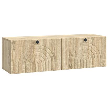 Dulap TV suspendat de perete Stejar Sonoma 98 x 31 x 30 cm