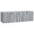 Dulap TV suspendat Sonoma gri, 98 x 31 x 30 cm, 2 uși, vidaXL