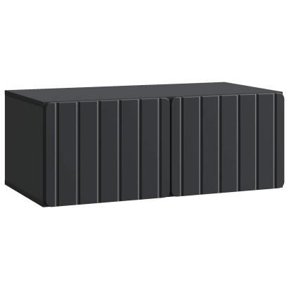 Dulap TV suspendat negru din lemn prelucrat, 78,5 x 41 x 30 cm