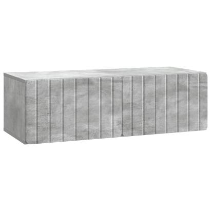 Dulap TV suspendat gri beton 98 x 41 x 30 cm, 2 uși, lemn prelucrat