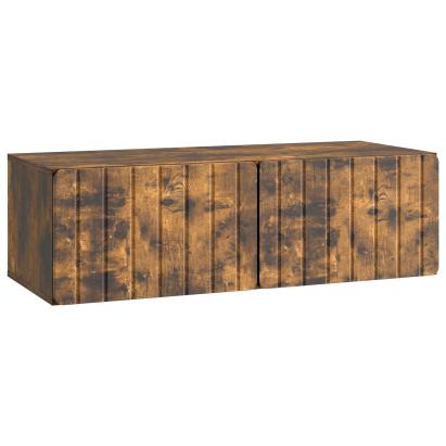 Dulap TV suspendat, stejar fumuriu, 98 x 41 x 30 cm, 2 uși