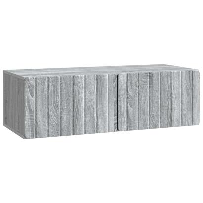 Dulap TV suspendat gri Sonoma, 98 x 41 x 30 cm, 2 uși
