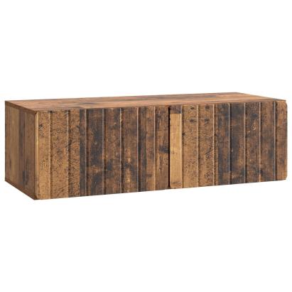 Dulap TV suspendat din lemn vechi, 98 x 41 x 30 cm, 2 uși