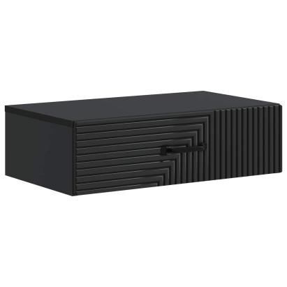 Masă laterală montată pe perete Negru 59 x 34,5 x 17 cm GartenMobel Dekor