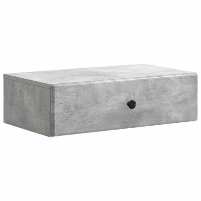 Masă laterală montată pe perete Gri Beton 59 x 34,5 x 17 cm GartenMobel Dekor