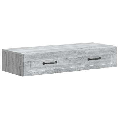 Masă laterală montată pe perete Sonoma gri 87,5 x 34,5 x 17 cm GartenMobel Dekor