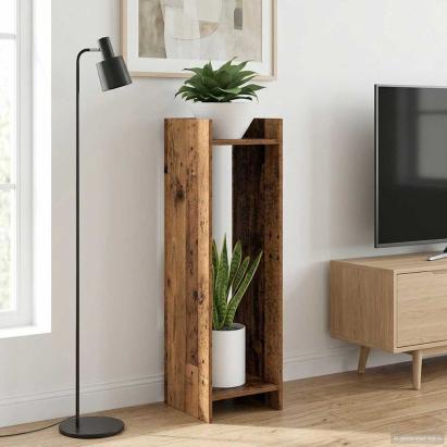 Suport pentru plante Lemn vechi 30 x 30 x 100 cm Lemn prelucrat GartenMobel Dekor