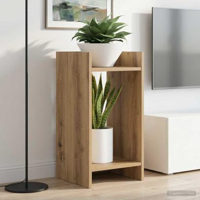 Suport pentru plante cu raft Stejar Artizanal 30 x 30 x 60 cm GartenMobel Dekor