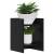 Suport pentru plante cu raft 2 pcs Stejar Negru 30 x 30 x 40 cm GartenMobel Dekor