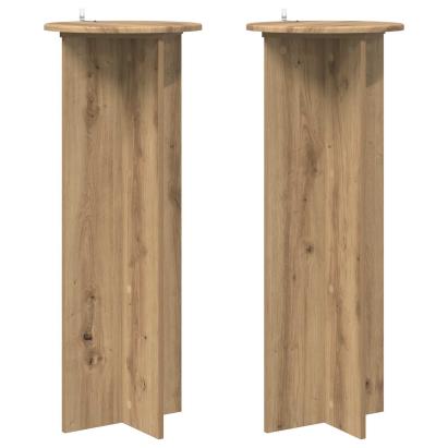 Suport pentru plante 2 pcs Stejar Artizanal Ø40 x 100 cm GartenMobel Dekor