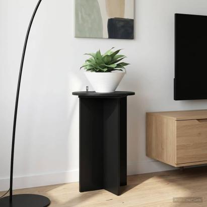 Suport pentru plante 2 pcs Negru Ø40 x 60 cm Lemn prelucrat GartenMobel Dekor