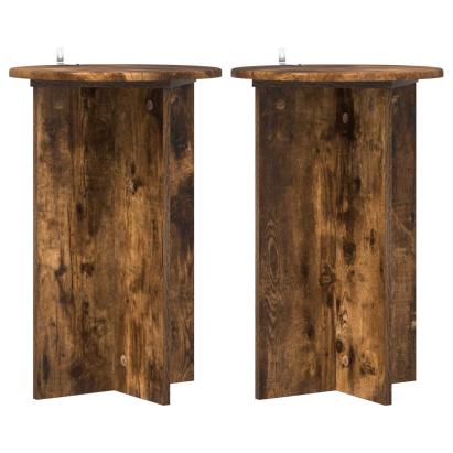 Suport pentru plante 2 pcs Stejar fumuriu Ø40 x 60 cm GartenMobel Dekor