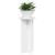 Suport pentru plante 2 pcs Alb foarte lucios Lemn prelucrat GartenMobel Dekor