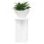 Suport pentru plante 2 pcs Alb Ø29,5 x 40 cm Lemn prelucrat GartenMobel Dekor