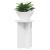 Suport pentru plante 2 pcs Alb foarte lucios Ø29,5 x 40 cm GartenMobel Dekor
