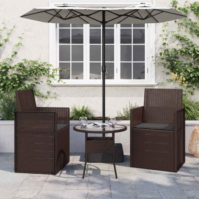 Perne de Șezut 2 pcs Antracit 47 x 36 x 2 cm Poliester GartenMobel Dekor