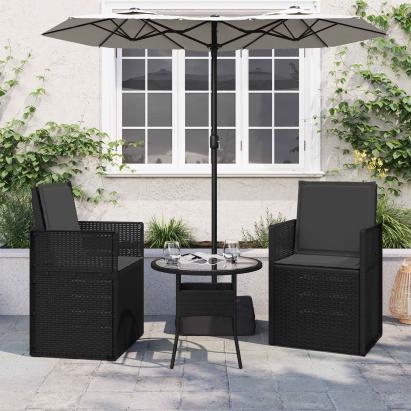 Perne pentru șezut și spătar 2 pcs Antracit 47 x 45 x 2 cm GartenMobel Dekor