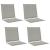 Perne pentru șezut și spătar 4 pcs Gri deschis 47 x 45 x 2 cm GartenMobel Dekor