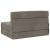 Canapea Pliantă cu Pat Gri deschis 190 x 70 x 15 cm Catifea GartenMobel Dekor