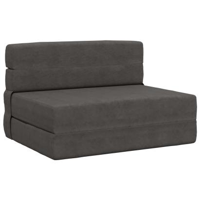 Canapea Pliantă cu Pat Gri închis 190 x 100 x 15 cm GartenMobel Dekor