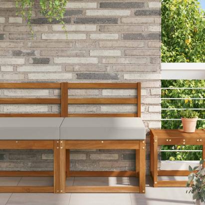 Perna pentru canapea de exterior Gri 60 x 60 x 8 cm Poliester GartenMobel Dekor