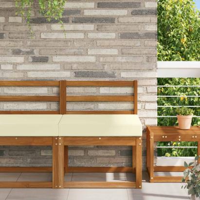 Perna pentru canapea de exterior Crem 60 x 60 x 8 cm Poliester GartenMobel Dekor