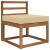 Perna pentru canapea de exterior Bej 60 x 60 x 8 cm Poliester GartenMobel Dekor
