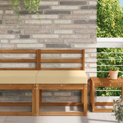 Perna pentru canapea de exterior Bej 60 x 60 x 8 cm Poliester GartenMobel Dekor