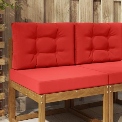 Perna pentru canapea de exterior 2 pcs Roșu Poliester GartenMobel Dekor