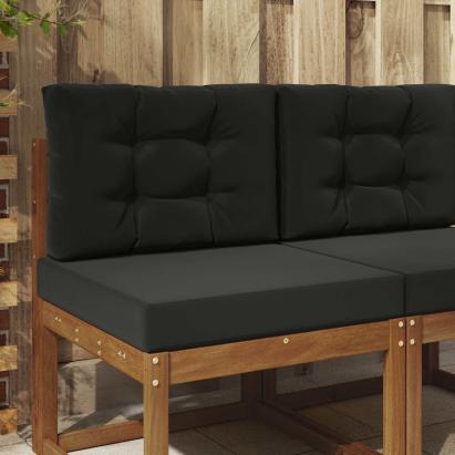 Perna pentru canapea de exterior 2 pcs Negru Poliester GartenMobel Dekor