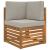 Perna pentru canapea de exterior 3 pcs Gri Poliester GartenMobel Dekor