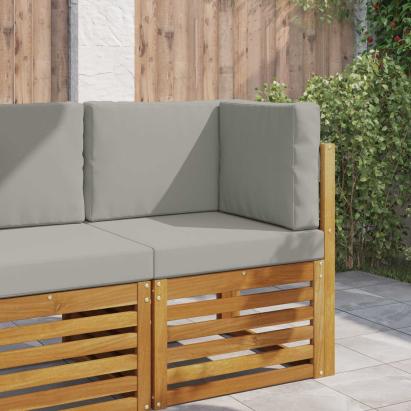 Perna pentru canapea de exterior 3 pcs Gri Poliester GartenMobel Dekor