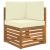 Perna pentru canapea de exterior 3 pcs Crem Poliester GartenMobel Dekor