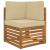 Perna pentru canapea de exterior 3 pcs Bej Poliester GartenMobel Dekor