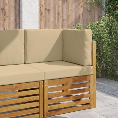 Perna pentru canapea de exterior 3 pcs Bej Poliester GartenMobel Dekor