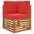 Perna pentru canapea de exterior 3 pcs Roșu Poliester GartenMobel Dekor