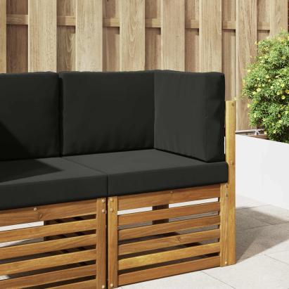 Perna pentru canapea de exterior 3 pcs Negru Poliester GartenMobel Dekor