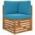 Perna pentru canapea de exterior 3 pcs Albastru regal Poliester GartenMobel Dekor