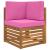 Perna pentru canapea de exterior 3 pcs Roz Poliester GartenMobel Dekor