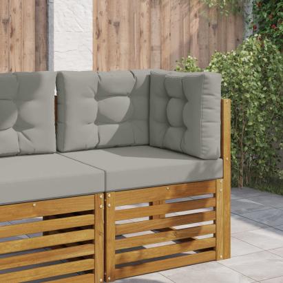 Perna pentru canapea de exterior 3 pcs Gri Poliester GartenMobel Dekor