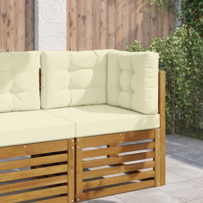 Perna pentru canapea de exterior 3 pcs Crem Poliester GartenMobel Dekor